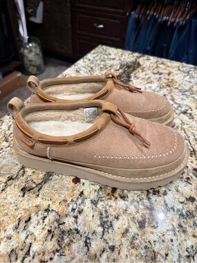 UGG Men's Women’s Suede Moccasin Slip-On in Chestnut Tan